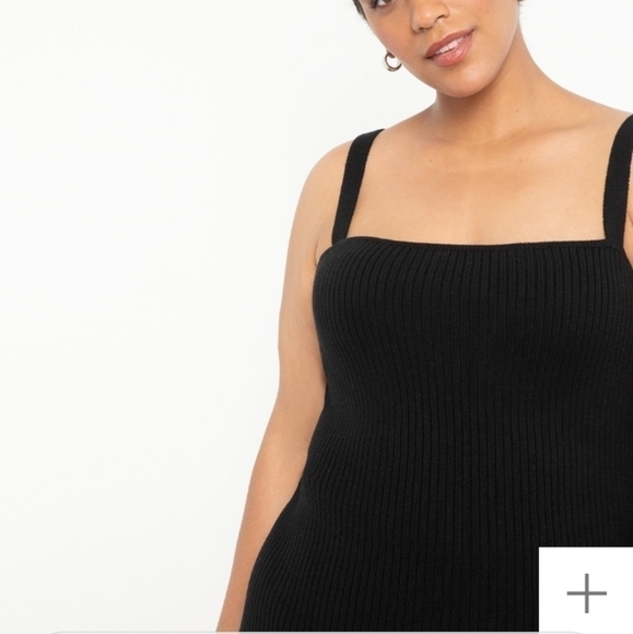 Eloquii Square Neck Sweater Dress - Picture 3 of 11